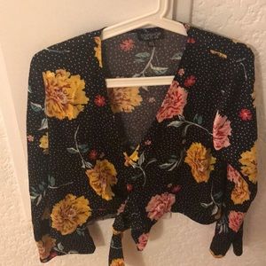 Topshop Tops - Black floral Topshop shirt Topshop Tops - Black floral Topshop shirt